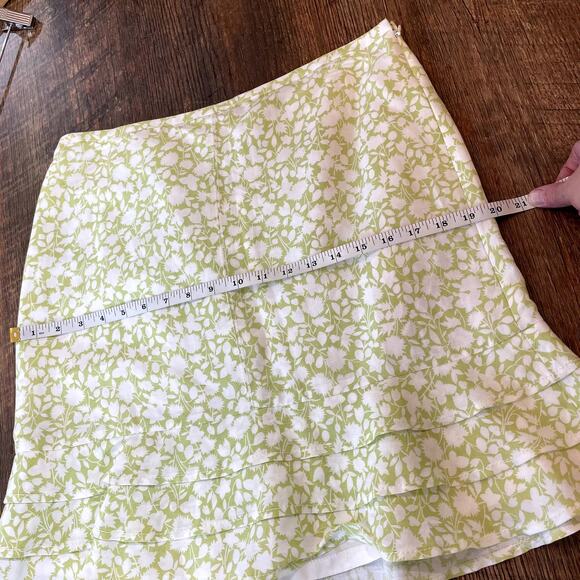 Ann Taylor LOFT Size 12P Skirt NEW Petite Linen Floral Cottagecore Flounce Hem - Picture 10 of 16